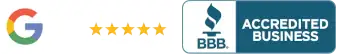 Google 5 stars 1& BBB 3 desktop